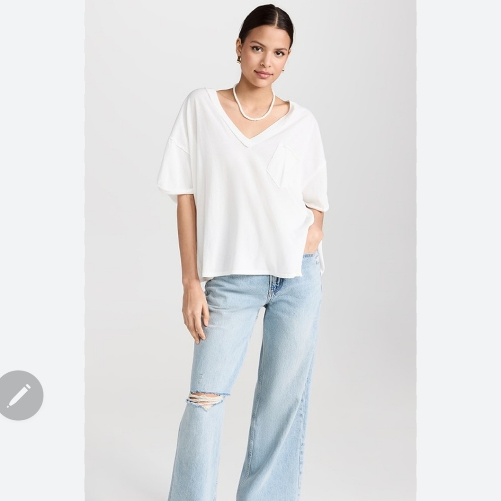 Free People Keep Me White Tee - Picture 6 of 15